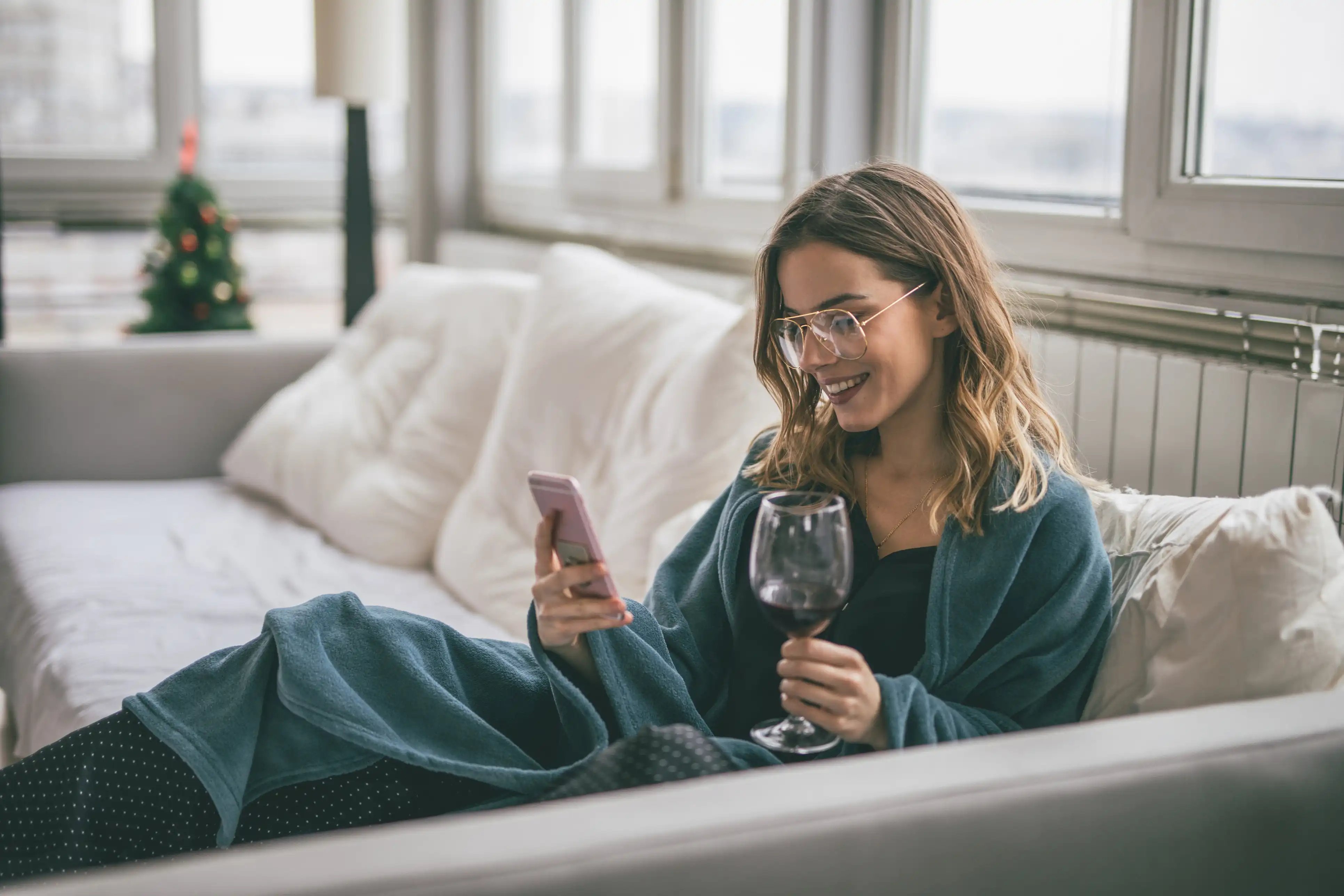 Alcohol Industry Woman drinking wine