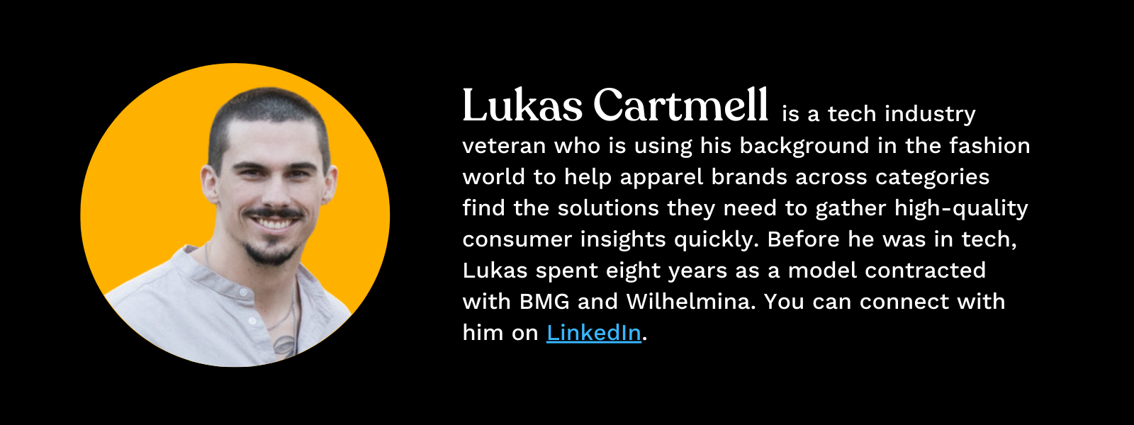 Lukas Cartmell bio and LinkedIn