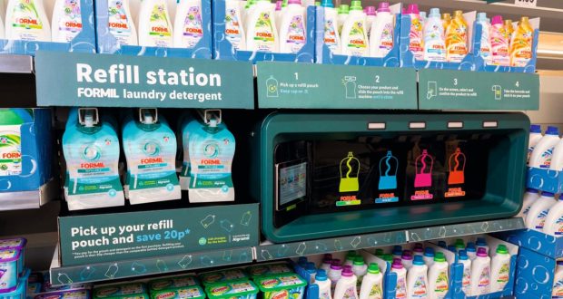 refill station at a UK Lidl